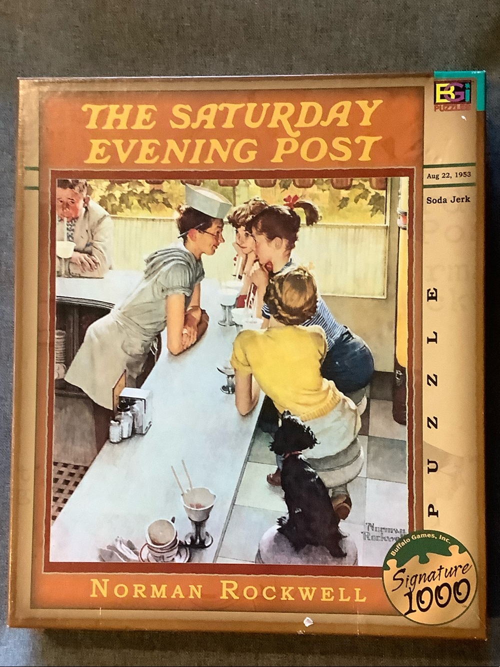 The Saturday Evening Post Cover by Norman Rockwell Puzzle - Soda Jerk